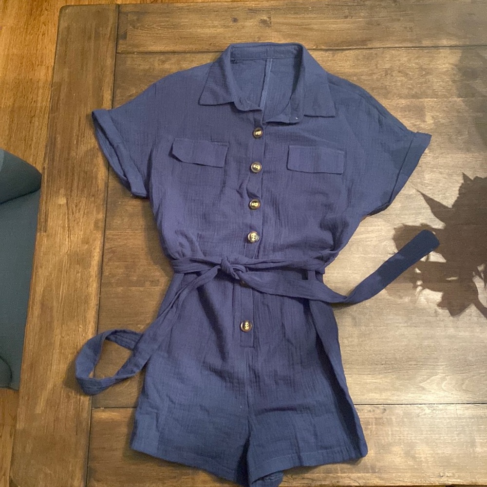 Ladies Navy Blue Romper- Small